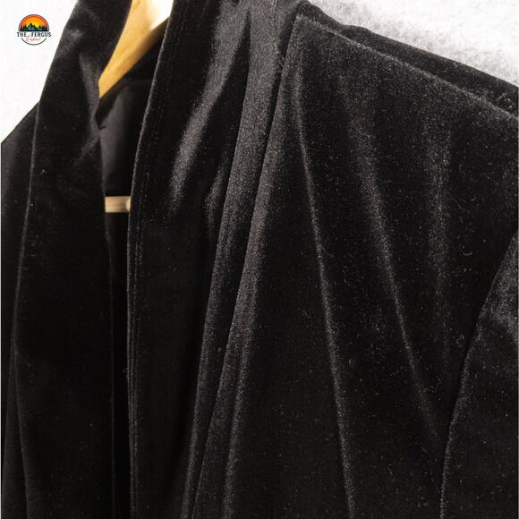 INC International Concepts Velvet Blazer Jacket Black Velour Women's Size XL - Picture 4 of 12